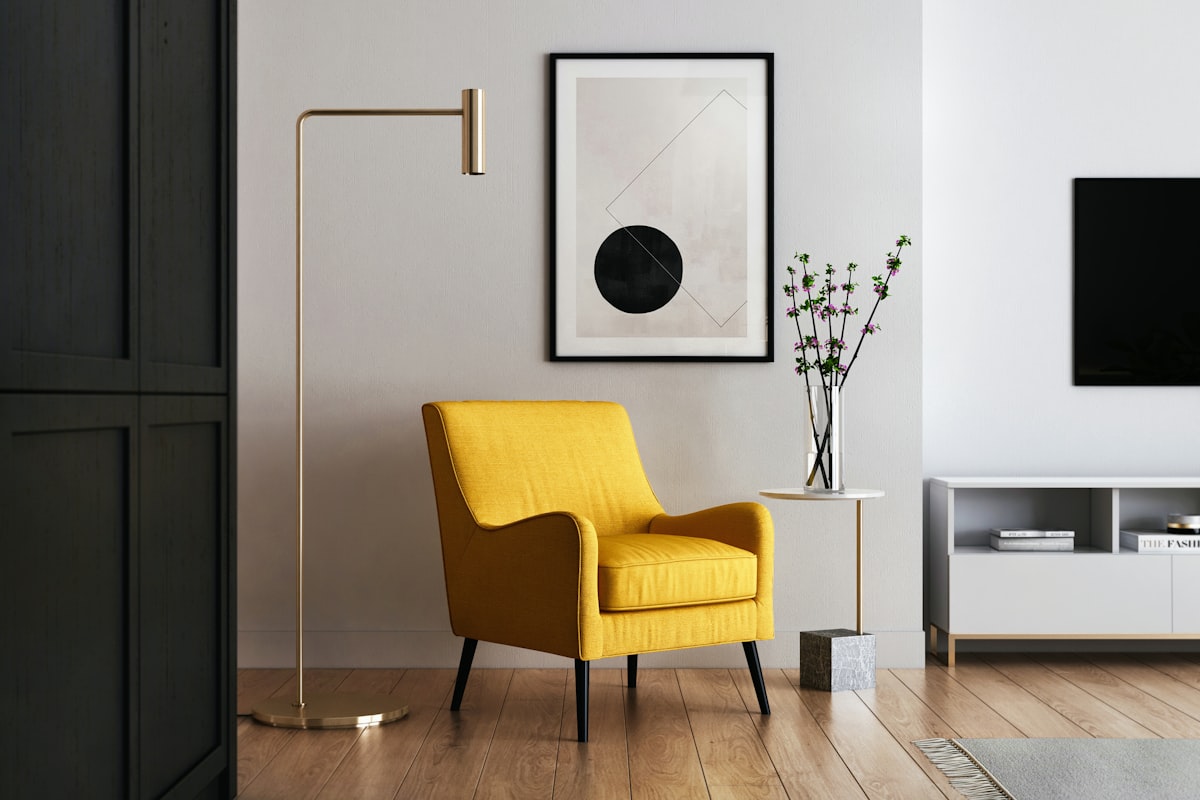 Modern home and office interior with quality furniture and decor